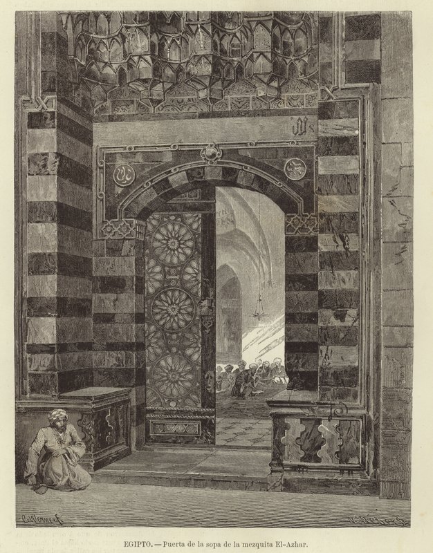 Egypt - Porten til Al-Azhar-moskeen av Carl Friedrich Heinrich Werner