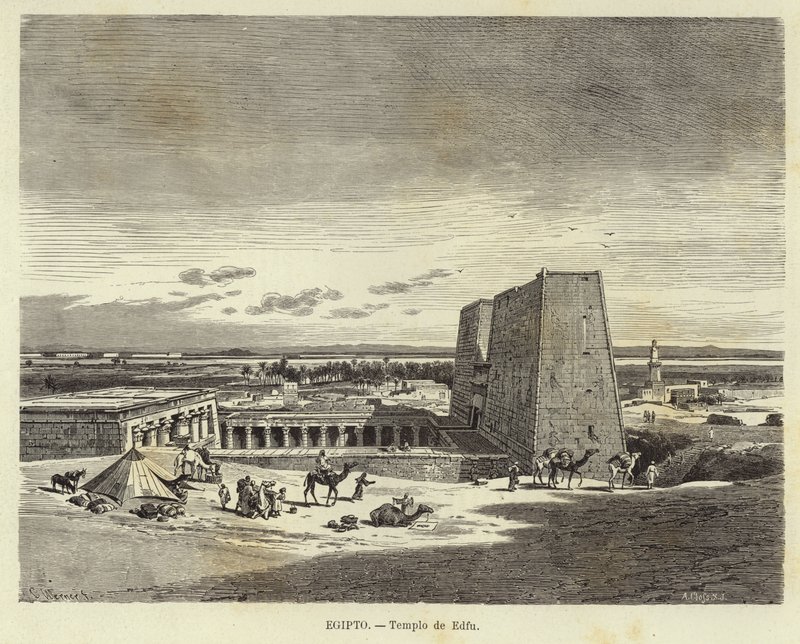 Egypt - Edfu-tempelet av Carl Friedrich Heinrich Werner