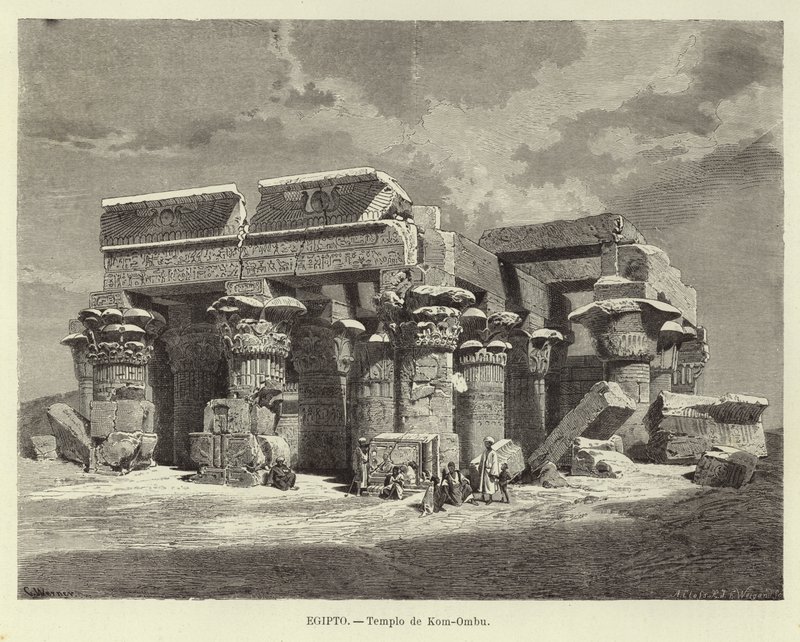 Egypt - Kom Ombo-tempelet av Carl Friedrich Heinrich Werner