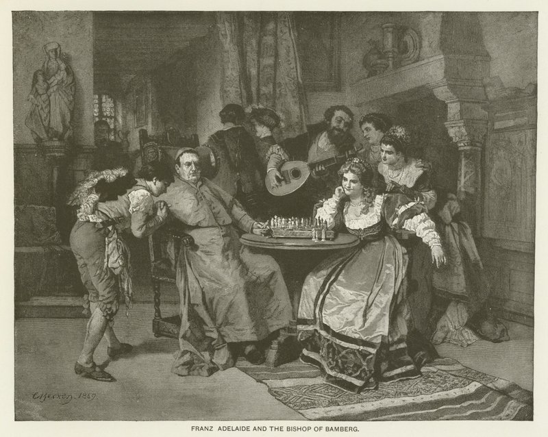Franz Adelaide og biskopen av Bamberg av Carl Ludwig Friedrich Becker