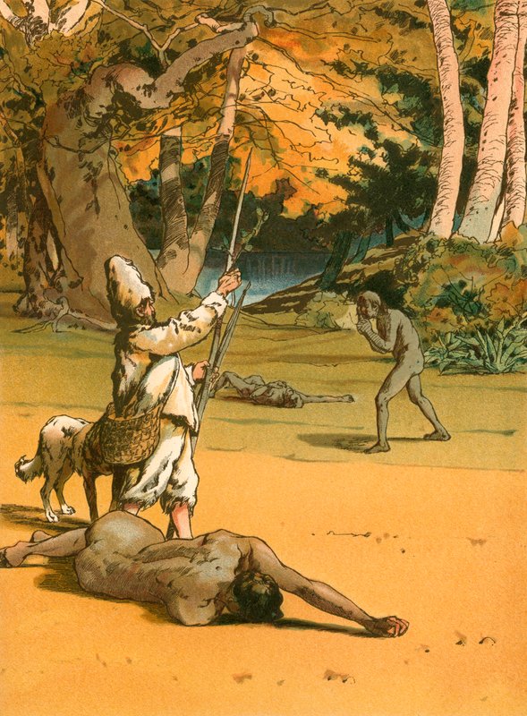 Robinson Crusoe og villmennene av Carl Marr