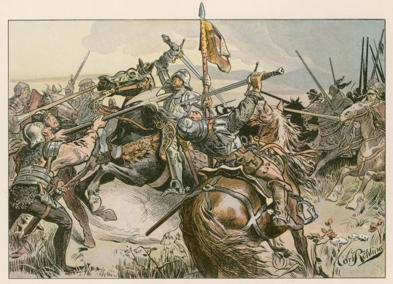 Albert Achilles i kamp mot Nürnberg i 1449. av Carl Rohling