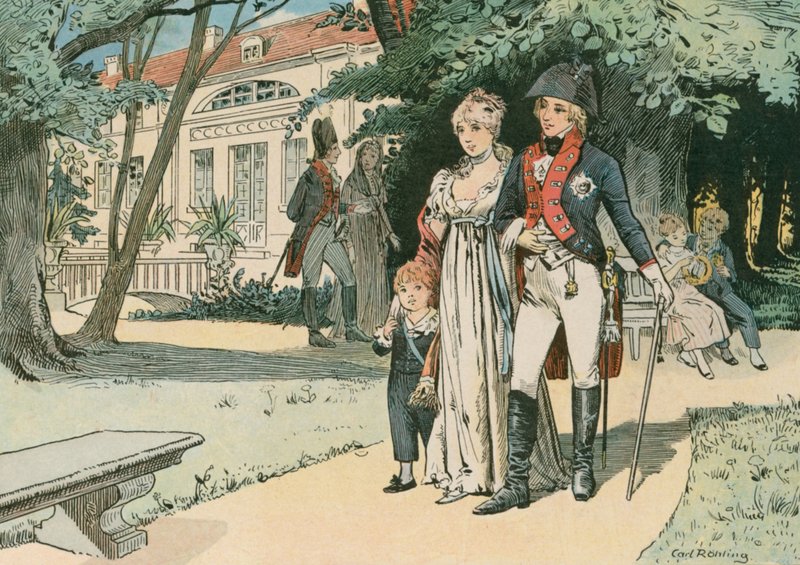 Frederick William III, konge av Preussen (1770-1840), og hans kone, dronning Louise (1776 -1810), i Paretz i 1800 av Carl Rohling
