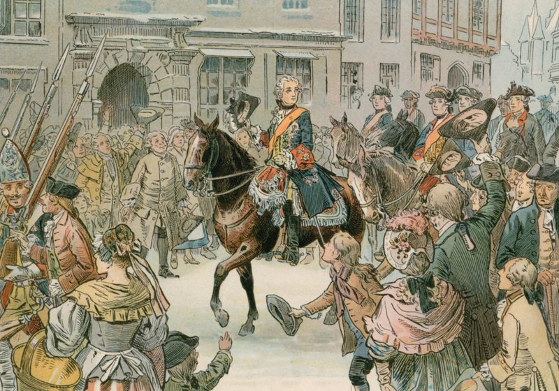 Fredrik den store (1712-1786) inntok byen Wroclaw i 1741 av Carl Rohling