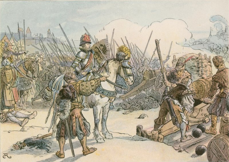 Joachim II ledet slaget i de tyrkiske krigene i 1542 av Carl Rohling