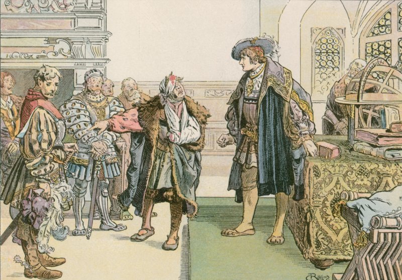 Joachim I sin dom mot røverbaronene i Lindenberg i 1504 av Carl Rohling
