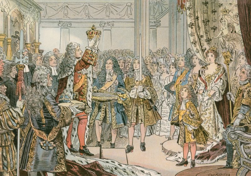 Kroningen av Fredrik I av Preussen (1657-1713) i Königsberg i 1701 av Carl Rohling