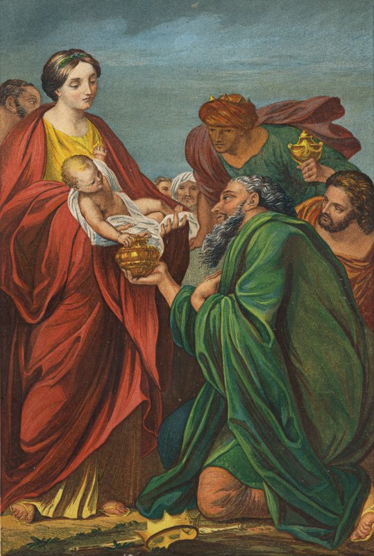 Tilbedelsen av magiene av Carlo Maratta or Maratti
