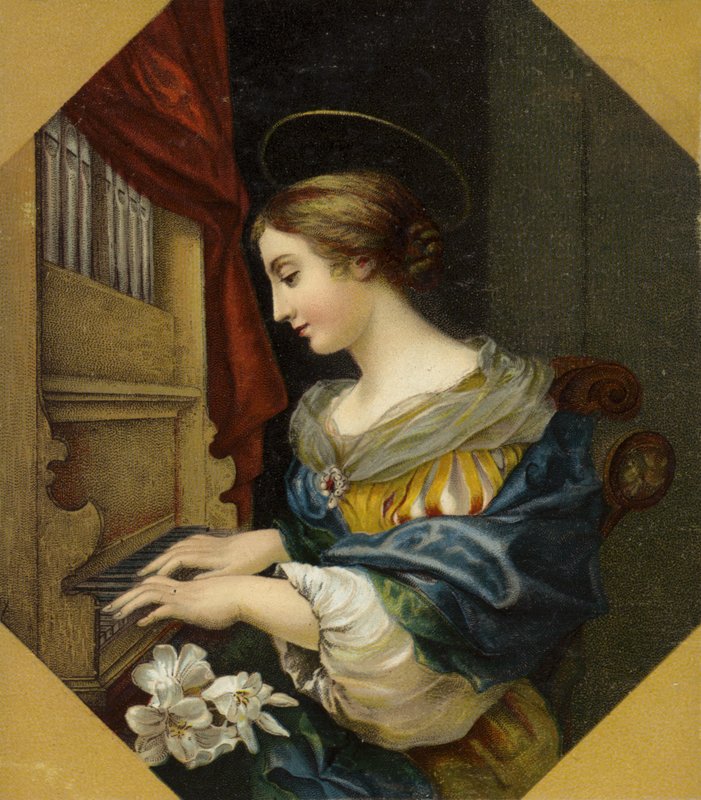 Saint Cecilia spiller orgel av Carlo Dolci