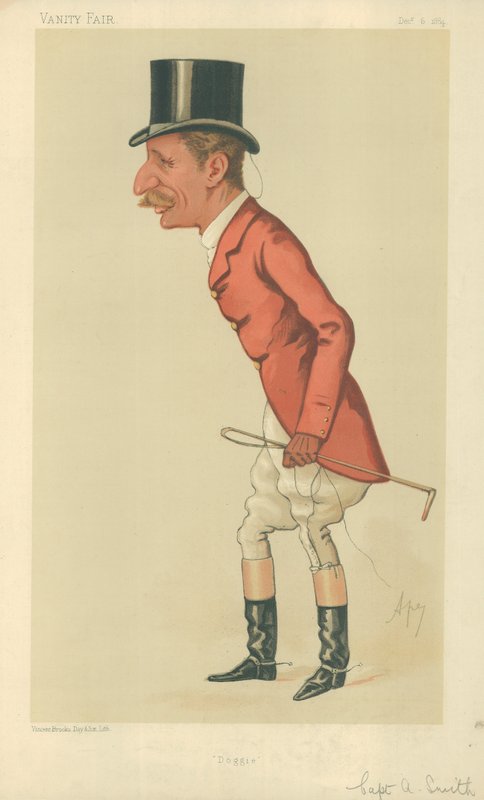 Kaptein Arthur Smith, Doggie, 6. desember 1884, tegneserie Vanity Fair av Carlo Pellegrini