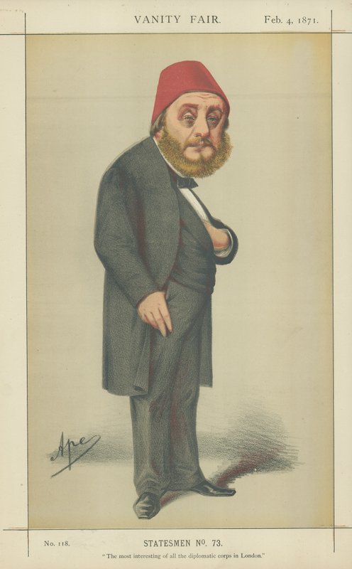 Hans eksellens Musurus Bey (farge litho) av Carlo Pellegrini