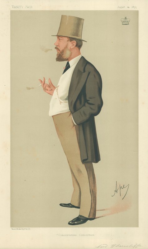 Lord Wharncliffe, konservativ konvertering, 14. august 1875, tegneserie Vanity Fair av Carlo Pellegrini