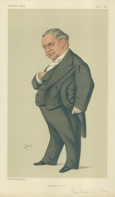 M Jean Baptiste Leon Say, president nr. 3, 4. desember 1880, tegneserie Vanity Fair av Carlo Pellegrini