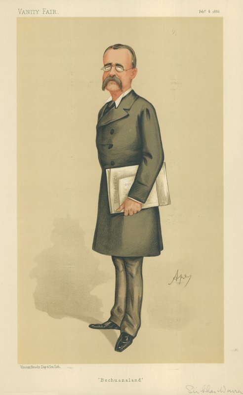 Generalmajor Sir Charles Warren, Bechuanaland, 6. februar 1886, tegneserie Vanity Fair av Carlo Pellegrini