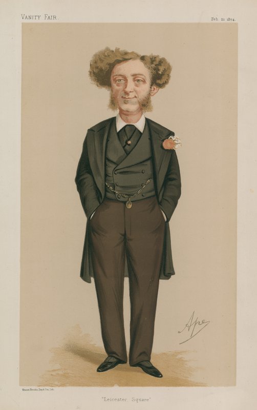 Mr Albert Grant MP; Leicester square; 21. februar 1874; Vanity Fair; tegnefilm av Carlo Pellegrini