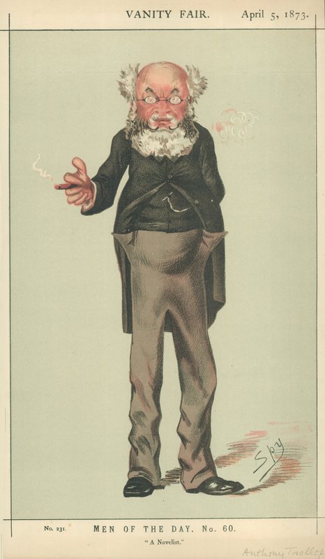 Mr Anthony Trollope, A novelist, 5. april 1873, Vanity Fair tegneserie av Carlo Pellegrini