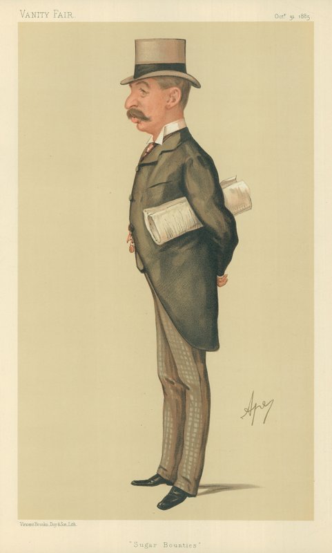 Mr Charles Thomson Ritchie, Sugar bounties, 31. oktober 1885, Vanity Fair tegneserie av Carlo Pellegrini