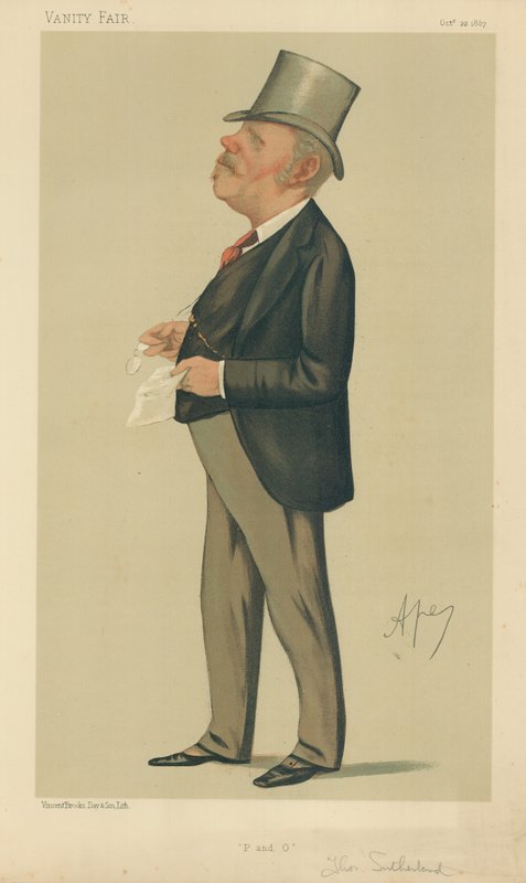 Mr Thomas Sutherland, P und O, 22. oktober 1887, tegneserie Vanity Fair av Carlo Pellegrini