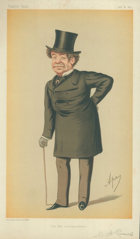 Mr William Howard Russell, vår krigskorrespondanse, 16. januar 1875, tegneserie Vanity Fair av Carlo Pellegrini