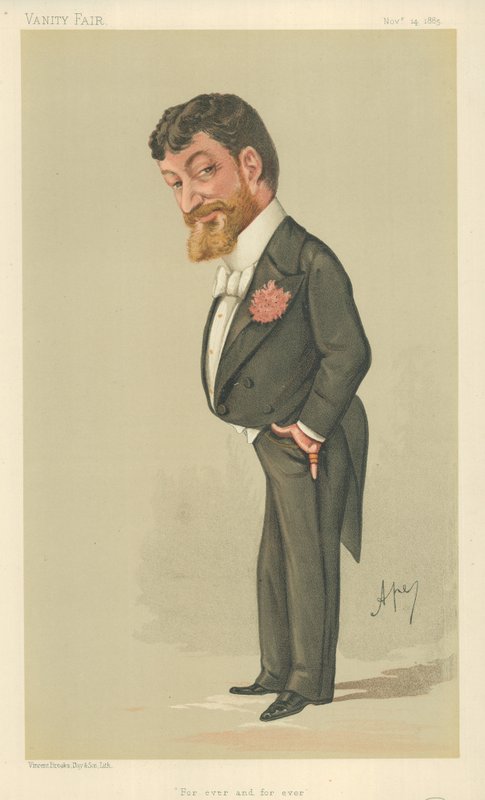 Signor Paolo Tosti, For alltid og for alltid, 14. november 1885, tegneserie Vanity Fair av Carlo Pellegrini