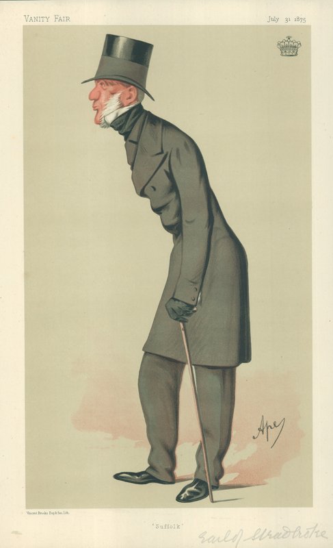 The Earl of Stradbroke, Suffolk, 31. juli 1875, Vanity Fair tegneserie av Carlo Pellegrini