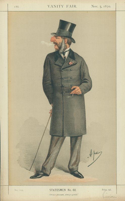 The Hon J C Vivian, Alltid hyggelig, alltid genial, 5. november 1870, Vanity Fair tegneserie av Carlo Pellegrini