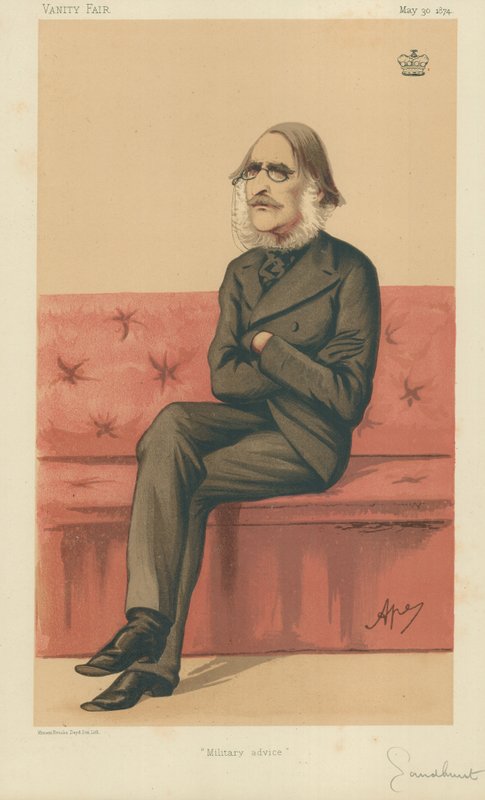 The Right Hon Lord Sandhurst, Militærråd, 30. mai 1874, tegneserie Vanity Fair av Carlo Pellegrini