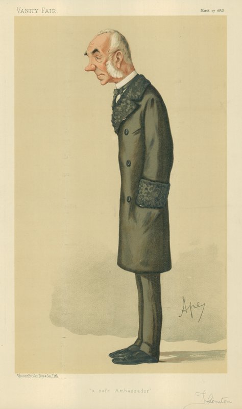 The Right Hon Sir Edward Thornton, A safe ambassador, 27. mars 1886, Vanity Fair tegneserie av Carlo Pellegrini