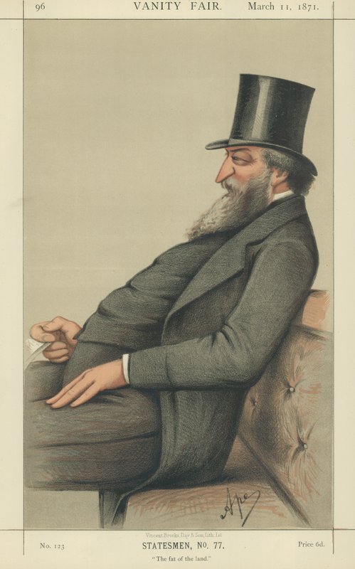 The Right Honorable George Ward Hunt (farge litho) av Carlo Pellegrini