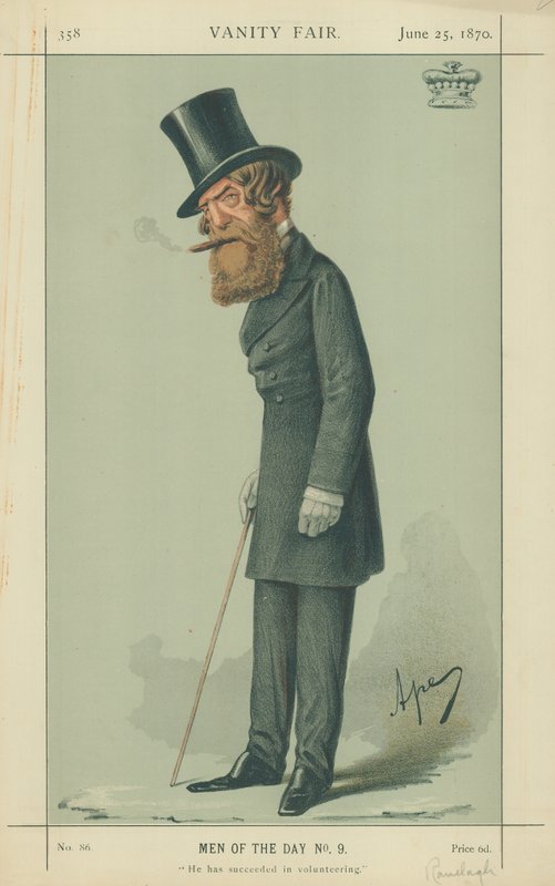 Viscount Ranelagh, Han har lykkes i frivillig arbeid, 25. juni 1870, Vanity Fair tegneserie av Carlo Pellegrini