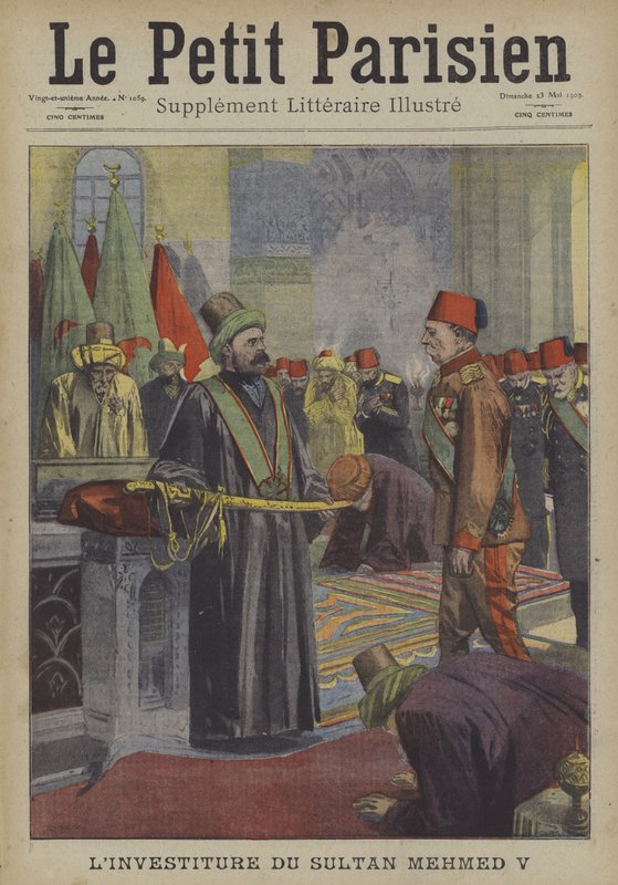 Investitur av sultan Mehmed V fra det osmanske riket av Carrey
