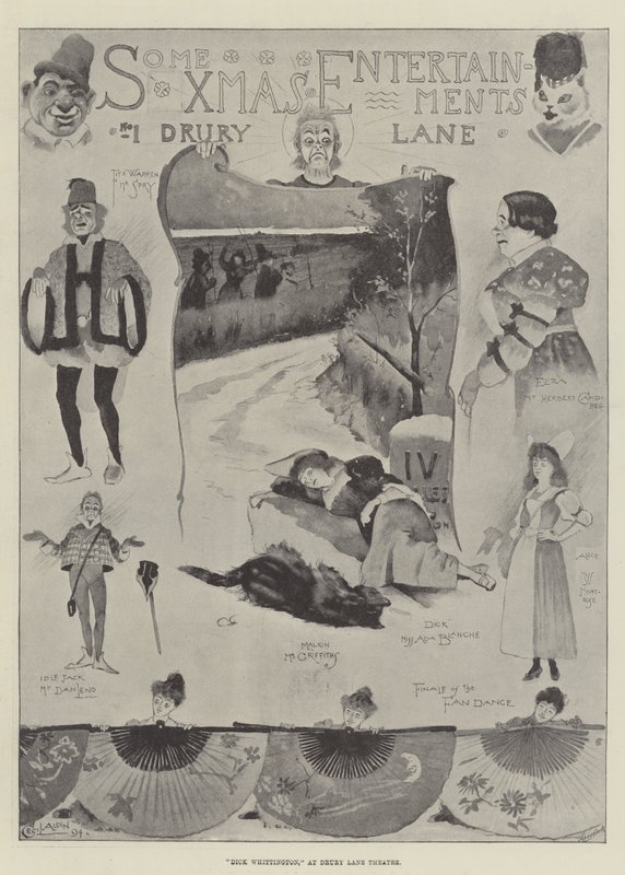 Dick Whittington, ved Drury Lane Theatre av Cecil Charles Windsor Aldin