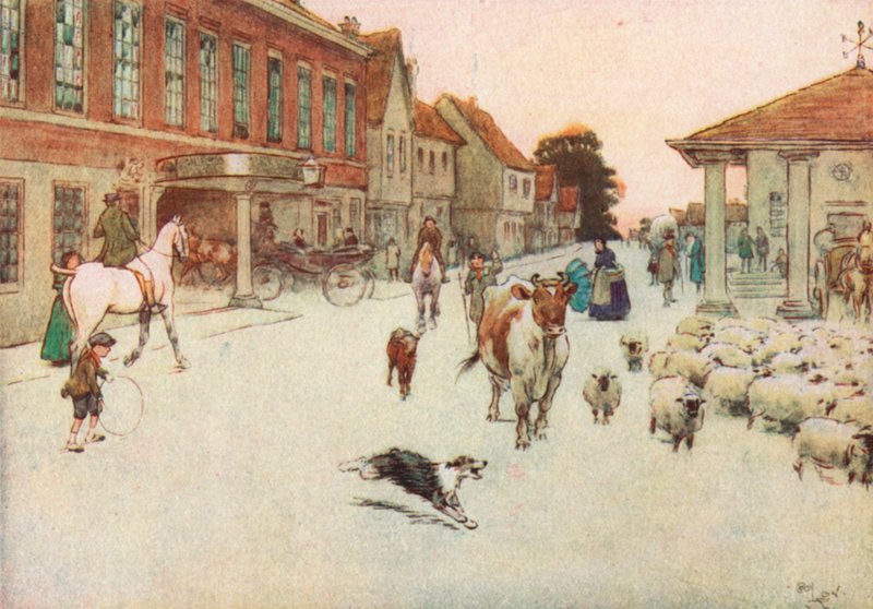 Da solen gikk ned. . . Vi stoppet på Principal Hotel på markedsplassen av Cecil Charles Windsor Aldin