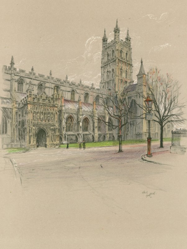 Gloucester katedral av Cecil Charles Windsor Aldin