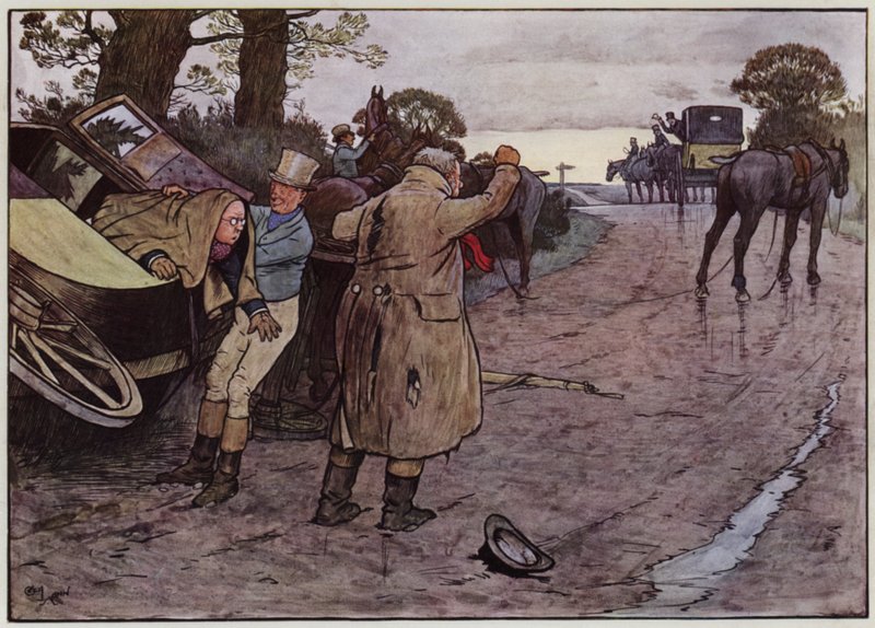 Illustrasjon for The Pickwick Papers av Cecil Aldin av Cecil Charles Windsor Aldin