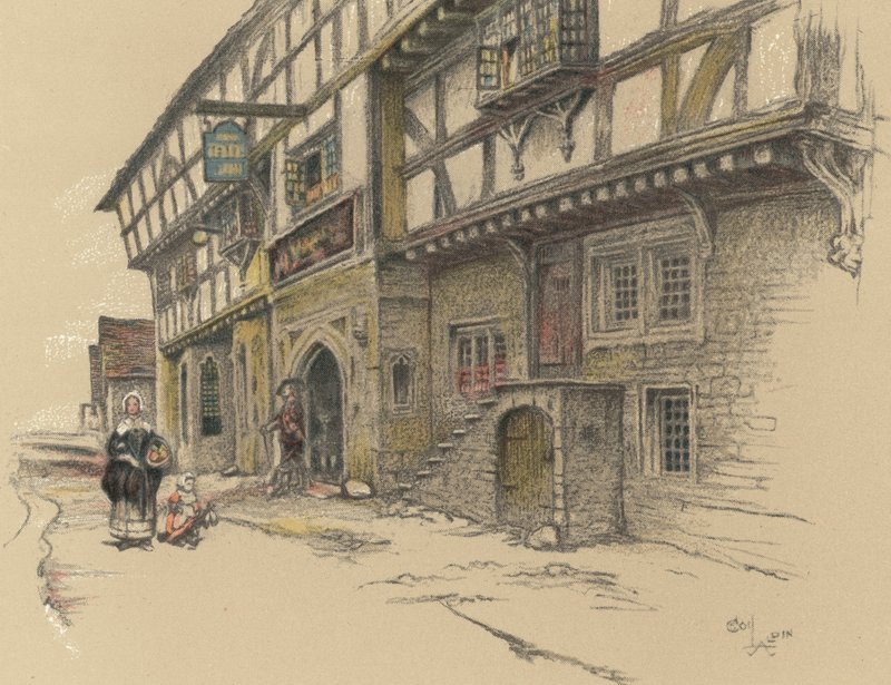 The George Inn, Norton St. Philip av Cecil Charles Windsor Aldin