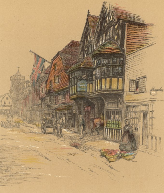 The George Inn, Salisbury av Cecil Charles Windsor Aldin