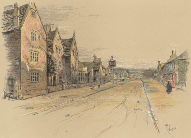 The Lygon Arms, Broadway av Cecil Charles Windsor Aldin