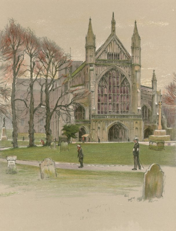 Winchester katedral av Cecil Charles Windsor Aldin