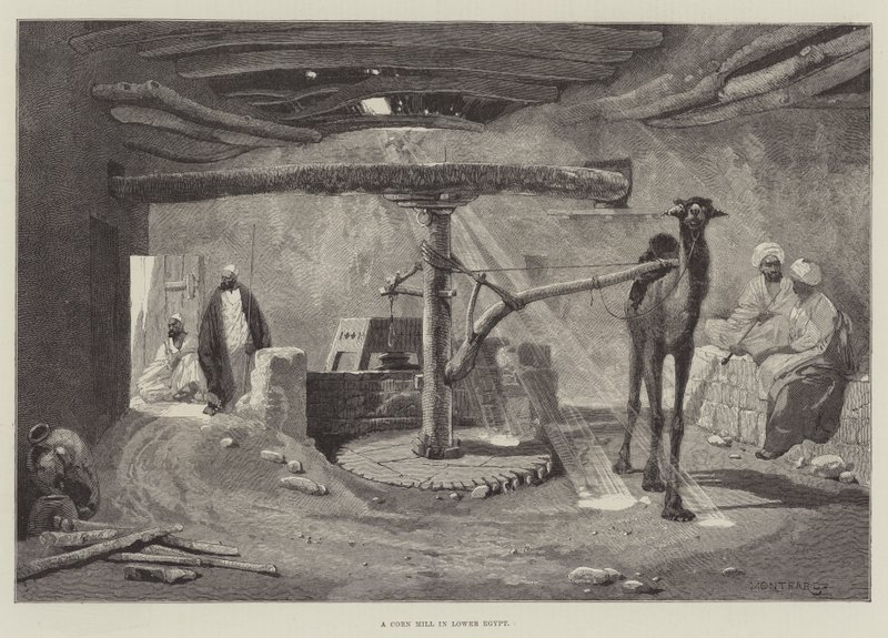 En maismølle i Nedre Egypt av Charles Auguste Loye