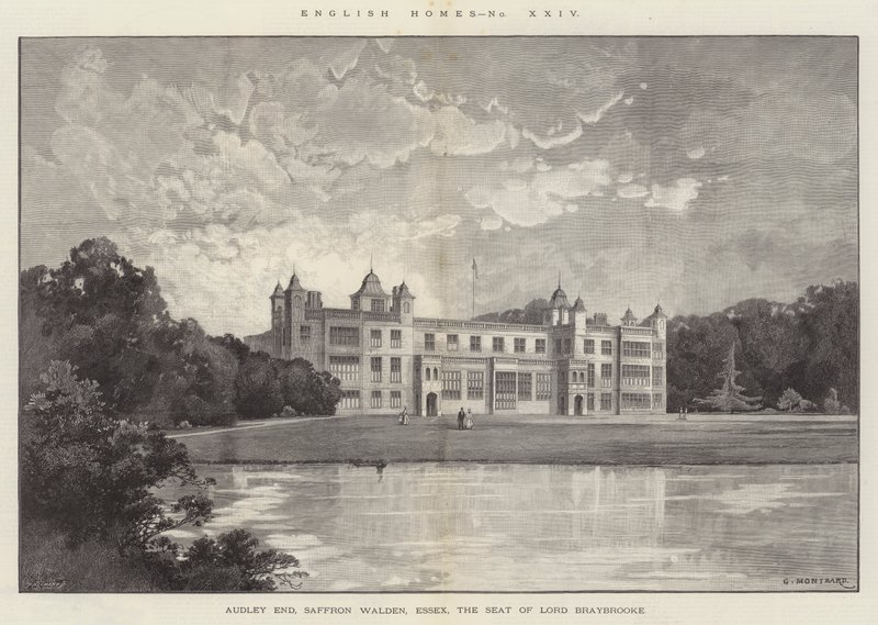 Audley End, Saffron Walden, Essex, setet til Lord Braybrooke av Charles Auguste Loye