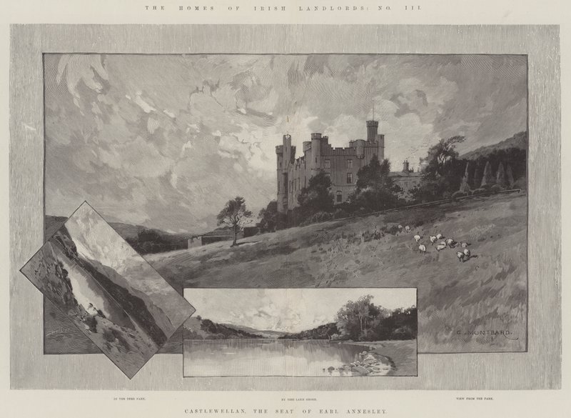 Castlewellan, setet til jarl Annesley av Charles Auguste Loye