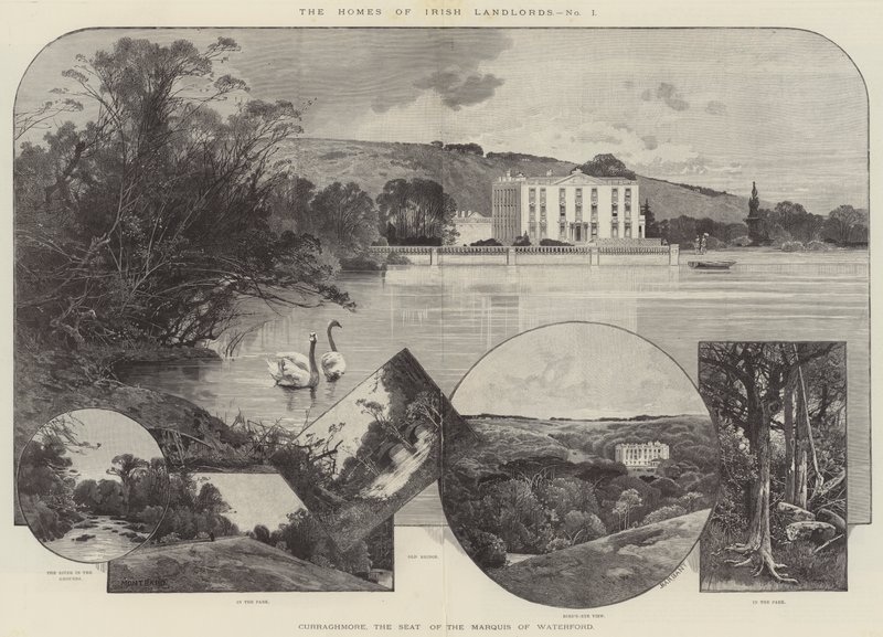 Curraghmore, setet til markisen fra Waterford av Charles Auguste Loye