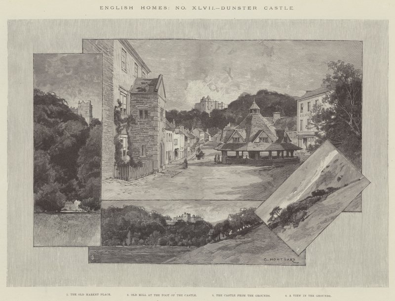 Dunster Castle av Charles Auguste Loye