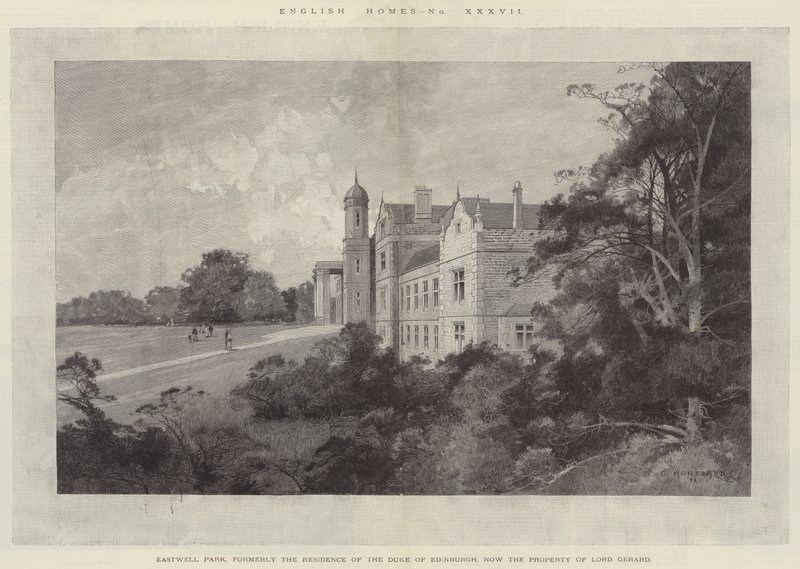 Eastwell Park, tidligere residensen til hertugen av Edinburgh, nå eiendommen til Lord Gerard av Charles Auguste Loye