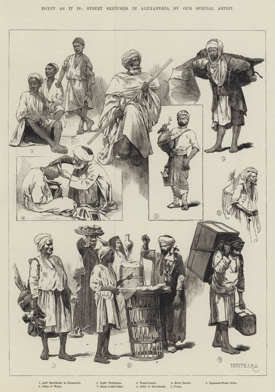 Egypt som det er, Street Sketches in Alexandria av Charles Auguste Loye