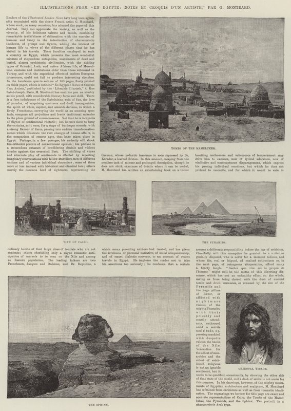 Illustrasjoner fra In Egypt, notater og skisser av en kunstner av Charles Auguste Loye