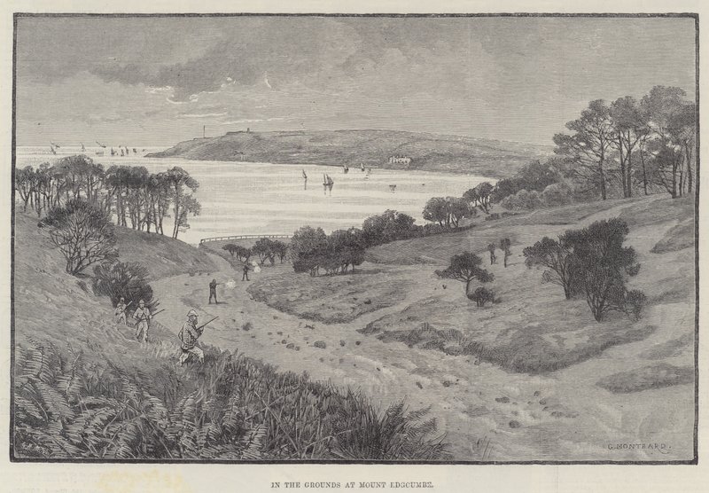 På eiendommen ved Mount Edgcumbe av Charles Auguste Loye