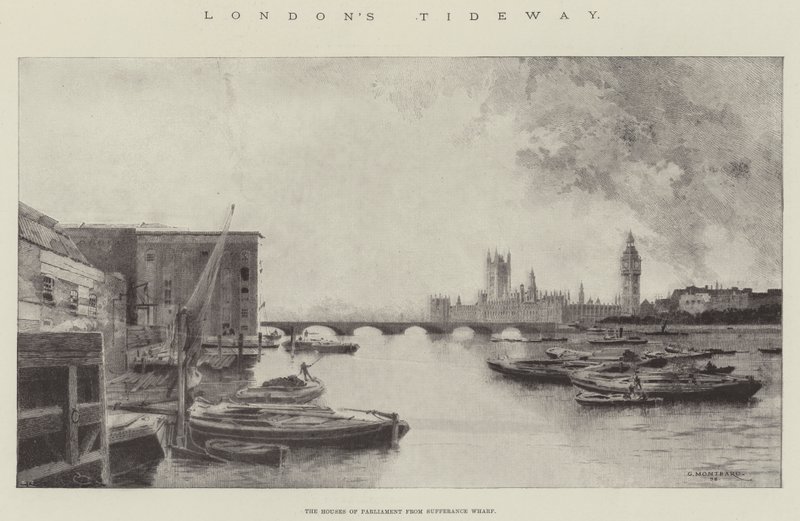 Londons Tideway av Charles Auguste Loye