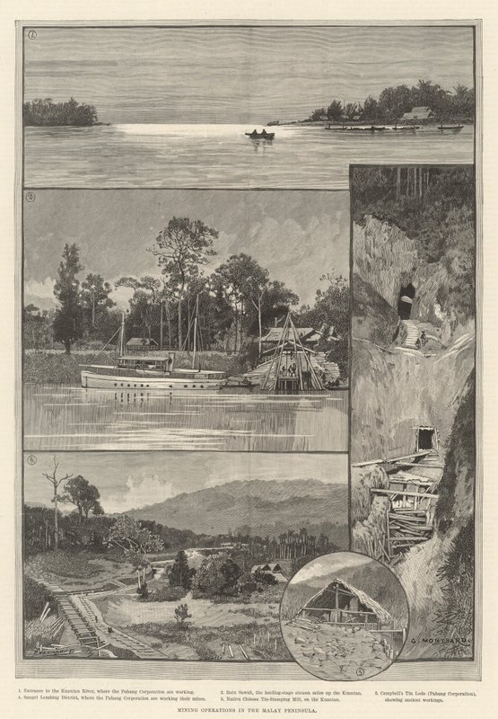 Gruvedrift på den malaysiske halvøya av Charles Auguste Loye